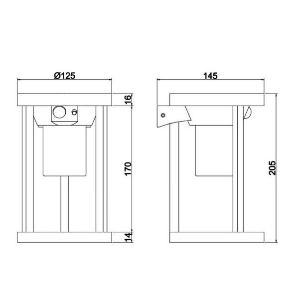 CARMO Aplique solar LED 20cm Sensor de movimento e orientação | LeonLeds