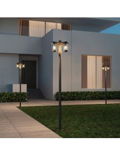 Farola para Exterior Clásica 3 Luces CAVADO ?220cm IP44 | LeonLeds 2