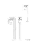 Baliza Exterior Clásica CAVADO 100cm IP44 | LeonLeds