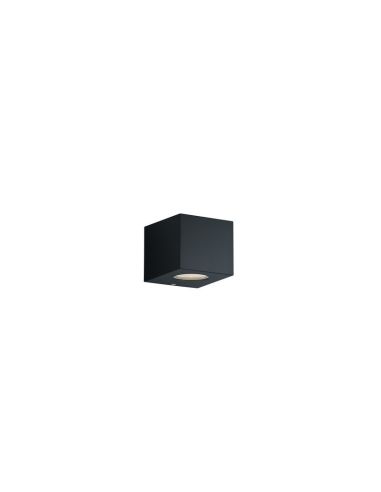 Aplique LED Cuadrado CORDOBA Exterior Decorativo y Funcional Negro | LeonLeds