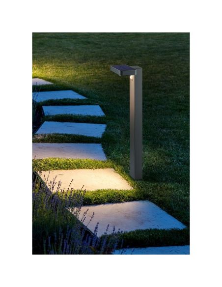 Baliza Solar Exterior LED ESQUEL 4,5W 290lm 3000K IP44 Batería Recargable | LeonLeds