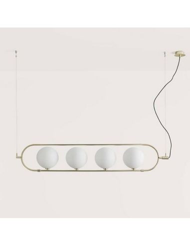 Plafonnier LED avec abat-jour rond Abbacus 4x5W 2700K | LéonLeds