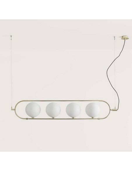 Luminária de teto LED com cortinas redondas Abbacus 4x5W 2700K | LeonLeds