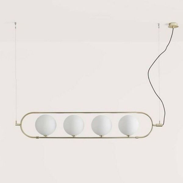 Plafonnier LED avec abat-jour rond Abbacus 4x5W 2700K | LéonLeds