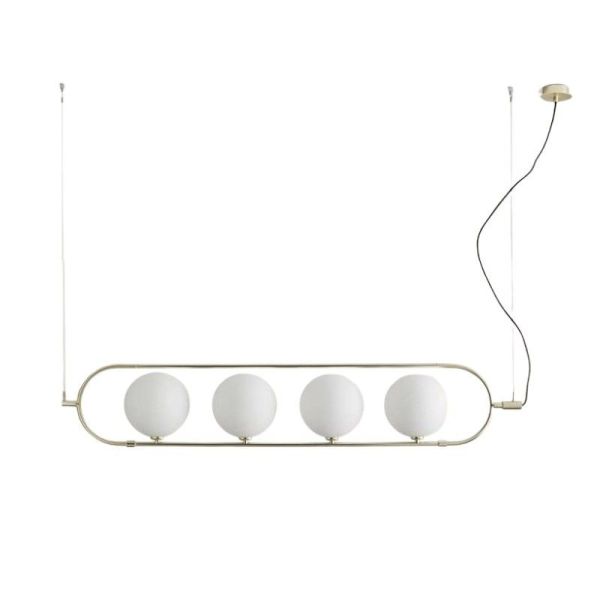 Plafonnier LED avec abat-jour rond Abbacus 4x5W 2700K | LéonLeds