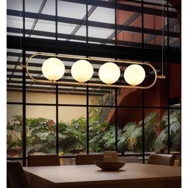 Plafonnier LED avec abat-jour rond Abbacus 4x5W 2700K | LéonLeds