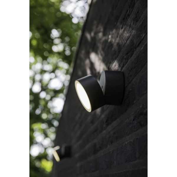 Aplique de pared exterior LED TRUMPET con foco móvil 4000K 9,5W 1100Lm IP54 antracita