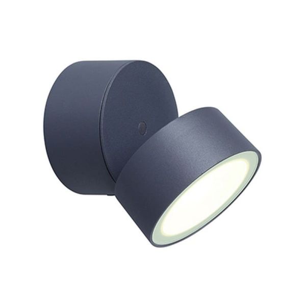 Aplique de pared exterior LED TRUMPET con foco móvil 4000K 9,5W 1100Lm IP54 antracita