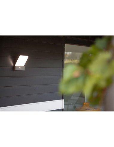 Aplique LED elegante para exterior PANO com interruptor de cor ajustável integrado 3000K-5000K