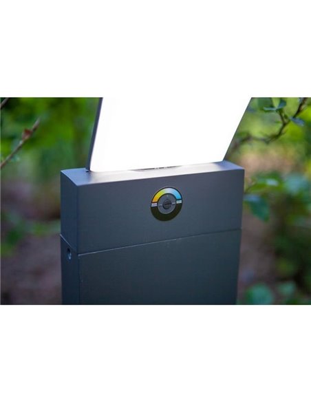 Columna de exterior LED PANO con interruptor de color ajustable integrado 3000K-5000K