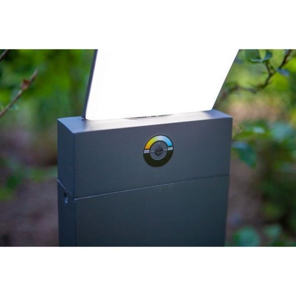 Columna de exterior LED PANO con interruptor de color ajustable integrado 3000K-5000K