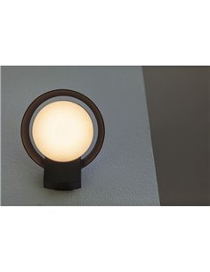 Aplique de pared redondo POLO para exterior LED antracita 15W 3000K 2