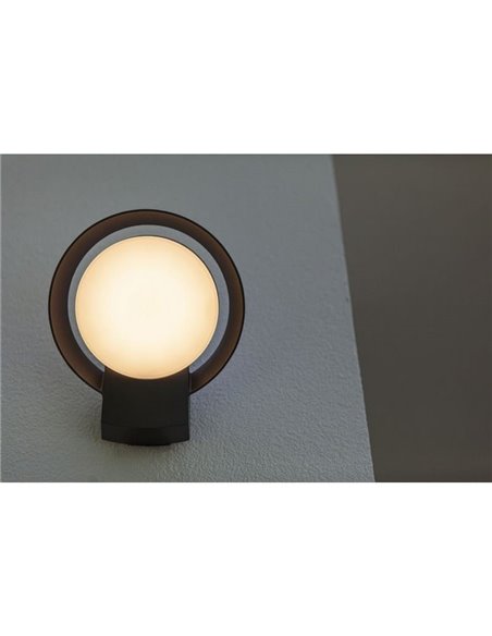 Aplique de pared redondo POLO para exterior LED antracita 15W 3000K