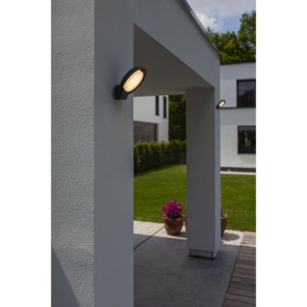Aplique de pared redondo POLO para exterior LED antracita 15W 3000K