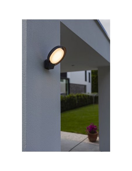 Aplique de pared redondo POLO para exterior LED antracita 15W 3000K
