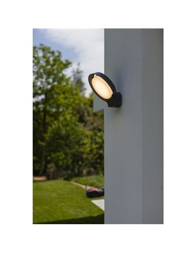 Aplique de pared redondo POLO para exterior LED antracita 15W 3000K