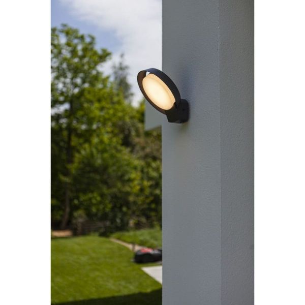 Aplique de pared redondo POLO para exterior LED antracita 15W 3000K