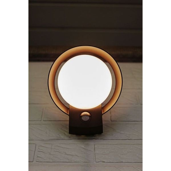 Aplique de pared LED redondo POLO con sensor de movimiento para exterior antracita 15W 3000K