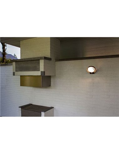 Aplique de pared LED redondo POLO con sensor de movimiento para exterior antracita 15W 3000K