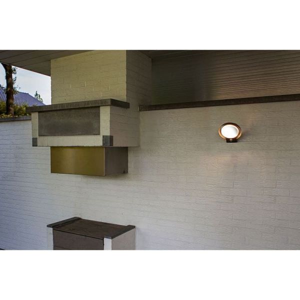 Aplique de pared LED redondo POLO con sensor de movimiento para exterior antracita 15W 3000K