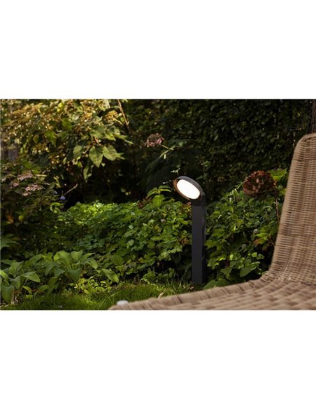 Farol LED exterior redondo POLO 15W 3000K em antracite 1540Lm 15W 3000K