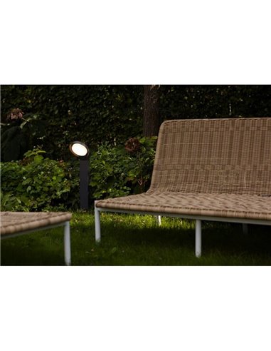 Baliza LED de exterior redondo POLO 15W 3000K en antracita 1540Lm 15W 3000K