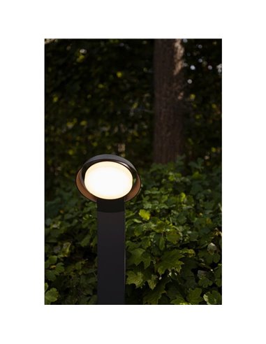 Baliza LED de exterior redondo POLO 15W 3000K en antracita 1540Lm 15W 3000K