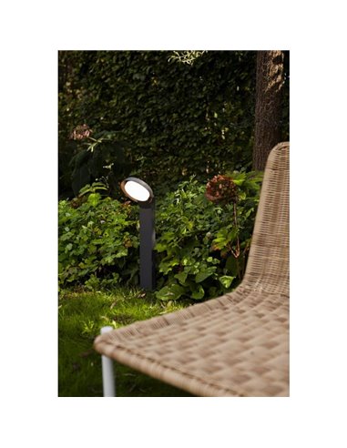 Baliza LED de exterior redondo POLO 15W 3000K en antracita 1540Lm 15W 3000K