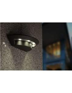 Aplique de pared exterior LED GHOST ovalado antracita 4000K 700Lm 7,5W 2