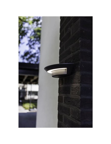 Aplique de pared exterior LED GHOST ovalado antracita 4000K 700Lm 7,5W