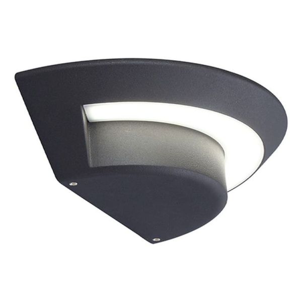Aplique de pared exterior LED GHOST ovalado antracita 4000K 700Lm 7,5W