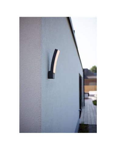 Aplique LED curvo de exterior KIRA súper potente antracita 17,3W 4000K 1950Lm
