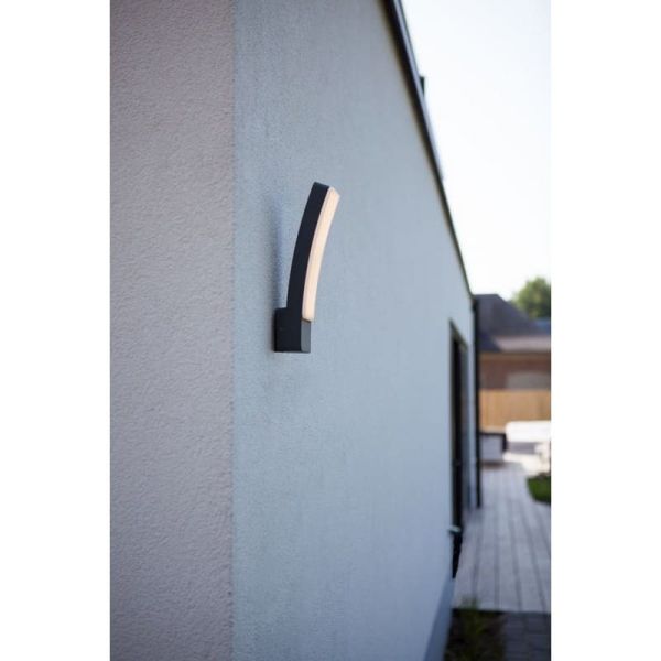 Aplique LED curvo de exterior KIRA súper potente antracita 17,3W 4000K 1950Lm