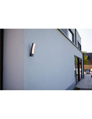 Aplique LED curvo de exterior KIRA súper potente antracita 17,3W 4000K 1950Lm