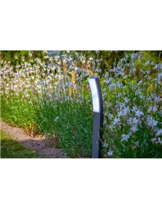 Baliza de exterior LED curvo KIRA antracita 4000K súper potente 1950Lm 17,3W 2