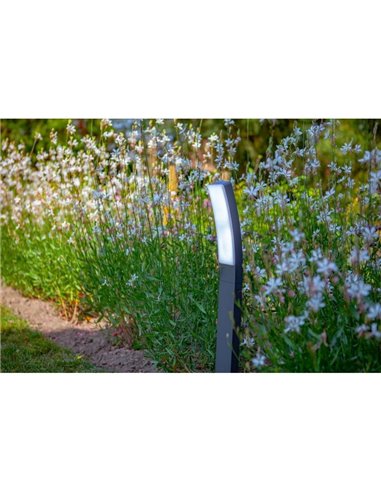 Balise d'extérieur LED courbée KIRA anthracite 4000K super puissante 1950Lm 17,3W