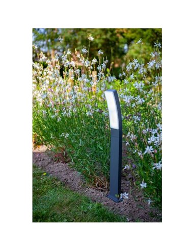 Baliza de exterior LED curvo KIRA antracita 4000K súper potente 1950Lm 17,3W