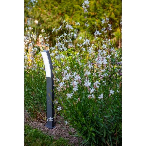 Baliza de exterior LED curvo KIRA antracita 4000K súper potente 1950Lm 17,3W