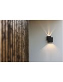 Aplique moderno cuadrado LED up&dpwn ajustable RIALTO 40º Haz de luz abajo 3000K muy potente 2000Lm 21W
