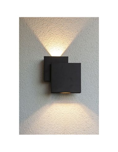 Aplique moderno cuadrado LED up&dpwn ajustable RIALTO 40º Haz de luz abajo 3000K muy potente 2000Lm 21W