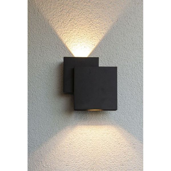 Aplique moderno cuadrado LED up&dpwn ajustable RIALTO 40º Haz de luz abajo 3000K muy potente 2000Lm 21W
