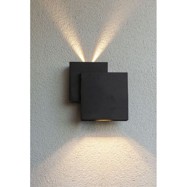 Aplique moderno cuadrado LED up&dpwn ajustable RIALTO 40º Haz de luz abajo 3000K muy potente 2000Lm 21W