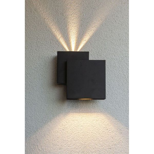 Aplique moderno cuadrado LED up&dpwn ajustable RIALTO 40º Haz de luz abajo 3000K muy potente 2000Lm 21W