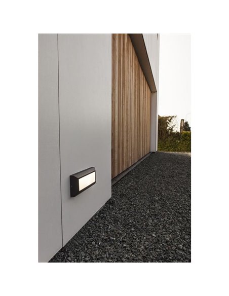 Aplique de pared inferior LED HELENA antracita  para exterior 4000K 11W 1090Lm