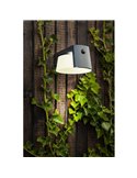 Aplique LED solar para Exterior antracita MOON con sensor de movimiento y luz permanente 4000K