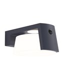 Aplique LED solar para Exterior antracita MOON con sensor de movimiento y luz permanente 4000K