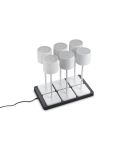 Pack 6 Lámparas Sobremesa LED Regulables cargándose