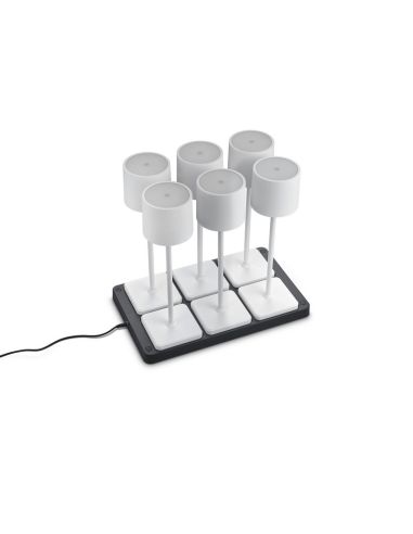 Pack 6 Lámparas Sobremesa LED Regulables cargándose
