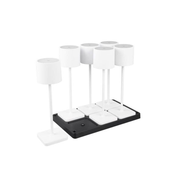 Pack de 6 lampes de table LED à intensité variable photo d'ambiance