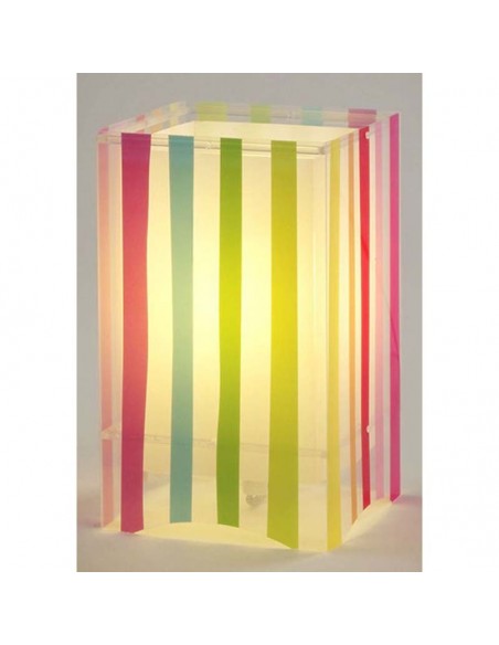 Lampe de table pour enfant Dalber Decoline série 44021 Rayures colorées Square Dalber | leonleds
